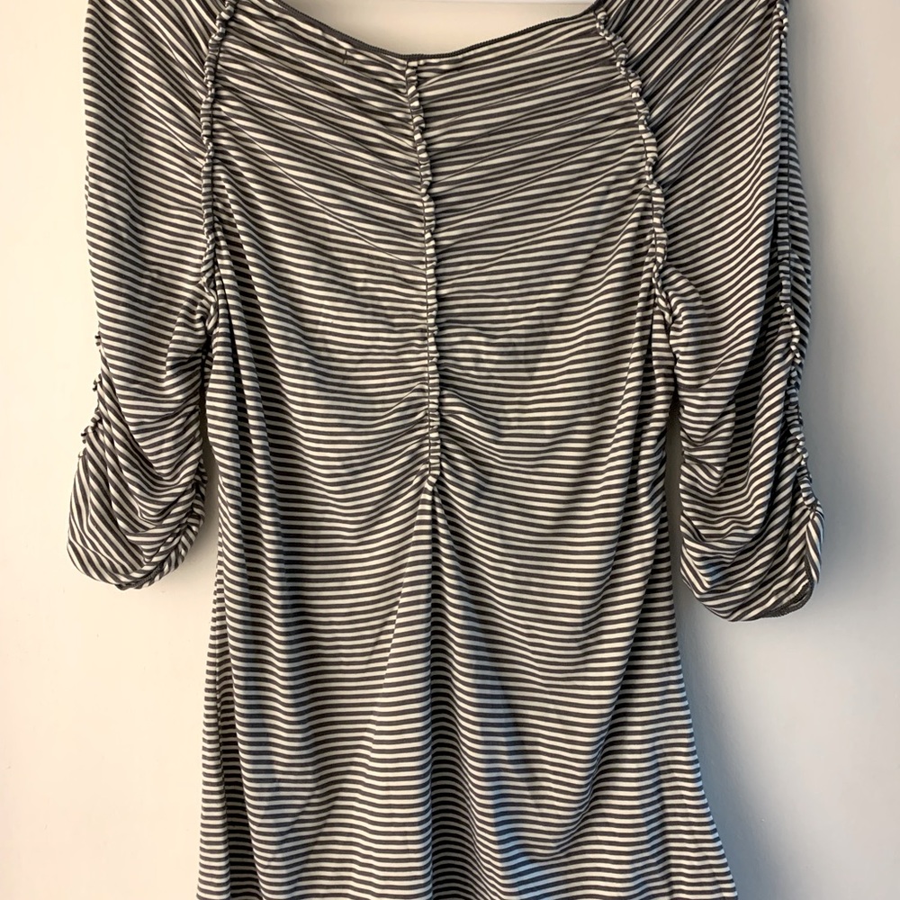 MAX studio Women’s 1/4 sleeve ruching off shoulder shirt size L NEW